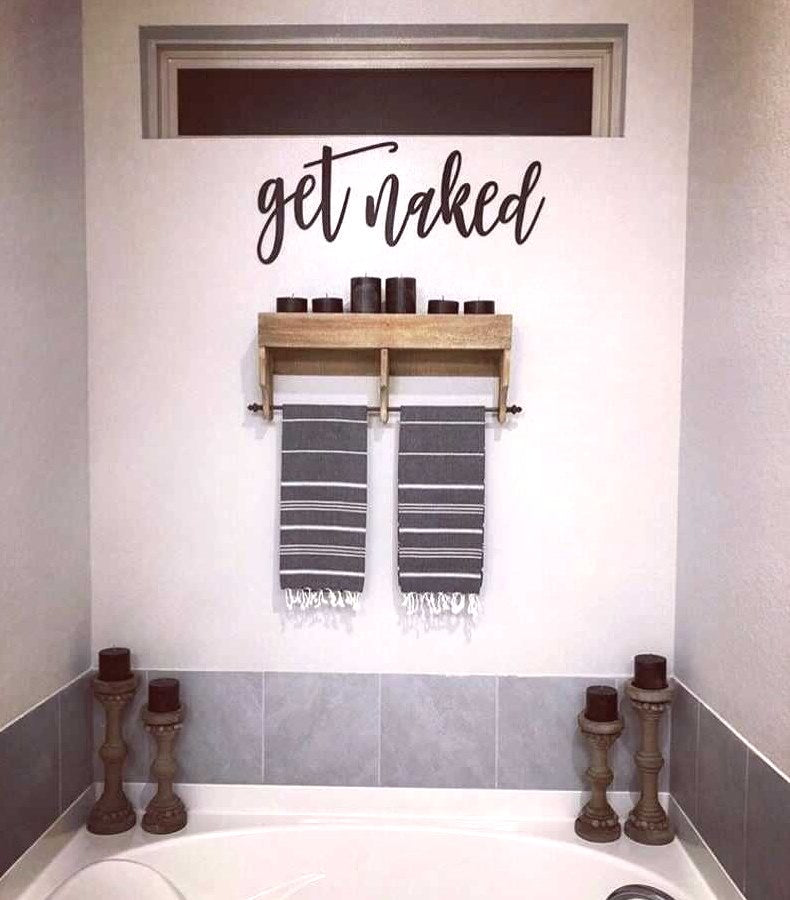 Get Naked One Line Wood Sign-CarpenterFarmhouse