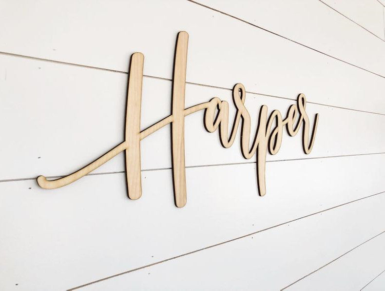Personalized Custom Name Wood Sign in 27 Fonts-CarpenterFarmhouse