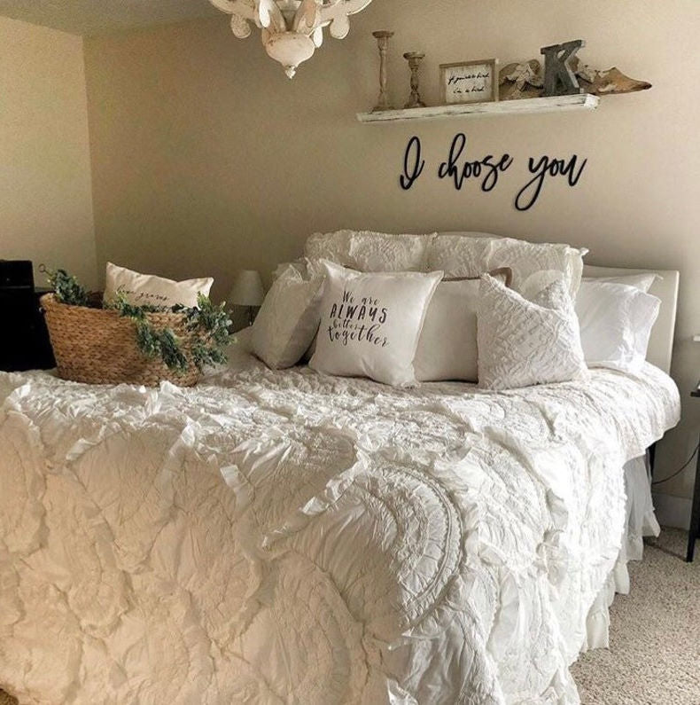 I Choose You Wood Words Sign-CarpenterFarmhouse