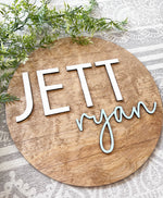 Custom Round 3D Layered Sign – Carpenter Farmhouse