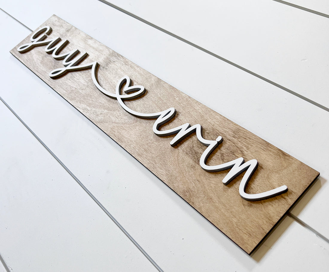 Custom Couples Name Sign-CarpenterFarmhouse