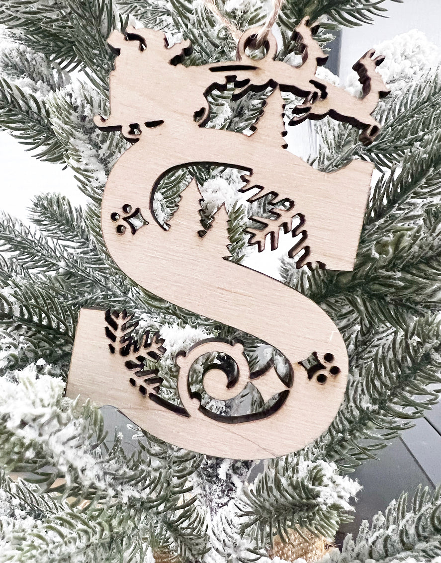 Initial Monogram Ornament-CarpenterFarmhouse