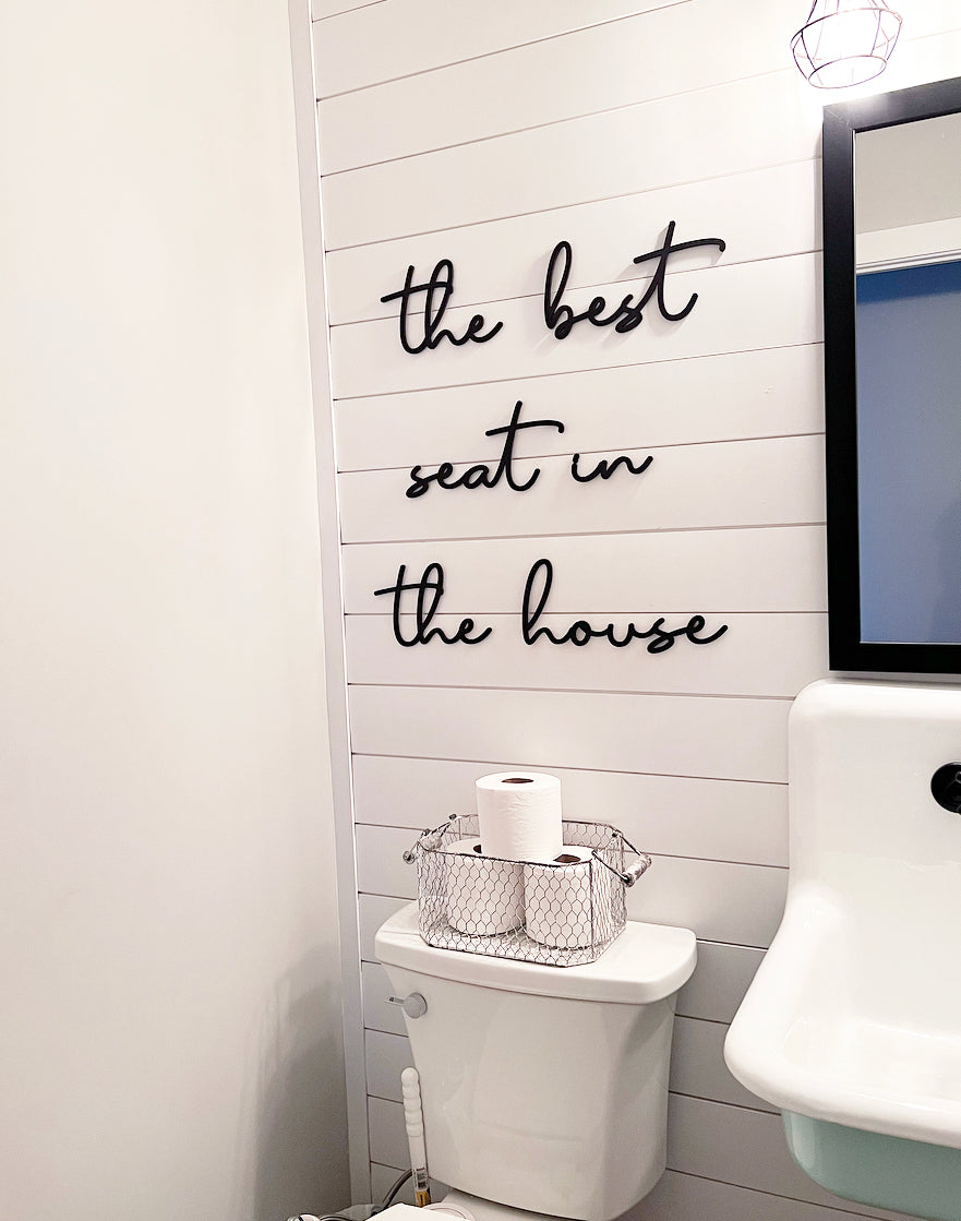 The Best Seat in The House Bathroom Sign-CarpenterFarmhouse