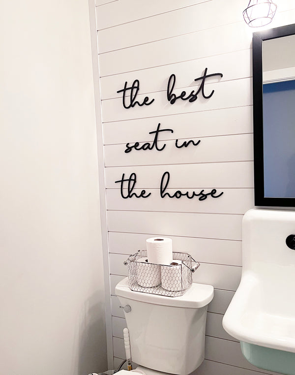 The Best Seat in The House Bathroom Sign-CarpenterFarmhouse