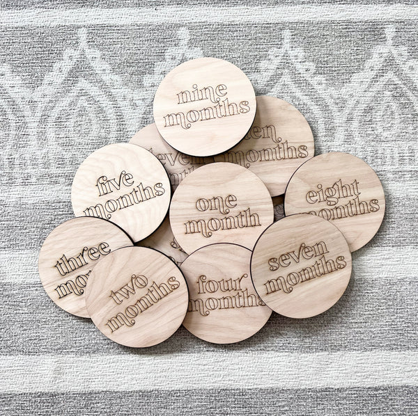 Wooden Baby Milestone Discs-CarpenterFarmhouse