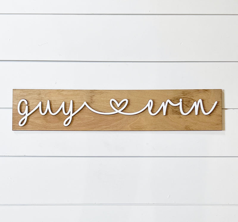 Custom Couples Name Sign-CarpenterFarmhouse