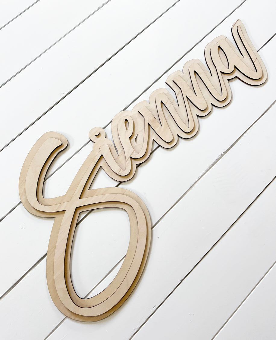 Custom DIY name sign-CarpenterFarmhouse