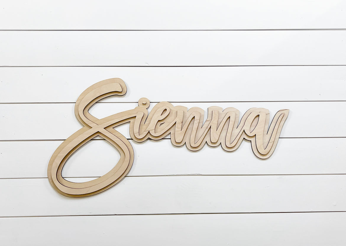 Custom DIY name sign-CarpenterFarmhouse