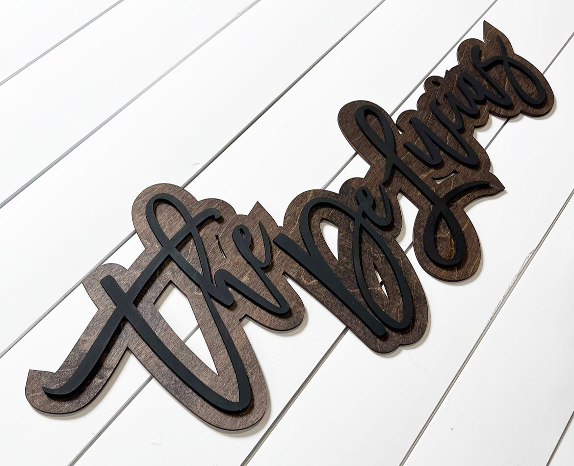 Custom 3D name sign-CarpenterFarmhouse