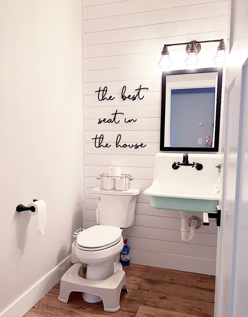 The Best Seat in The House Bathroom Sign-CarpenterFarmhouse
