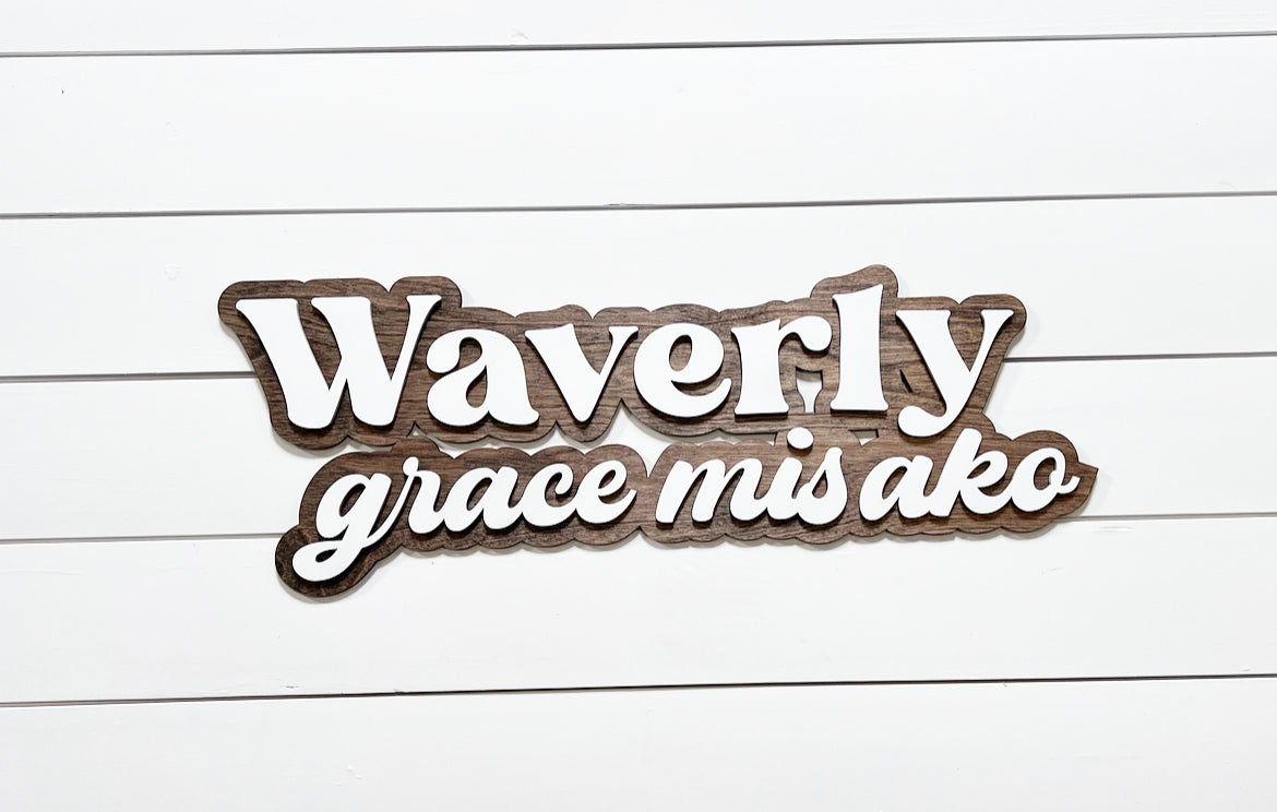 Custom 3D name sign-CarpenterFarmhouse
