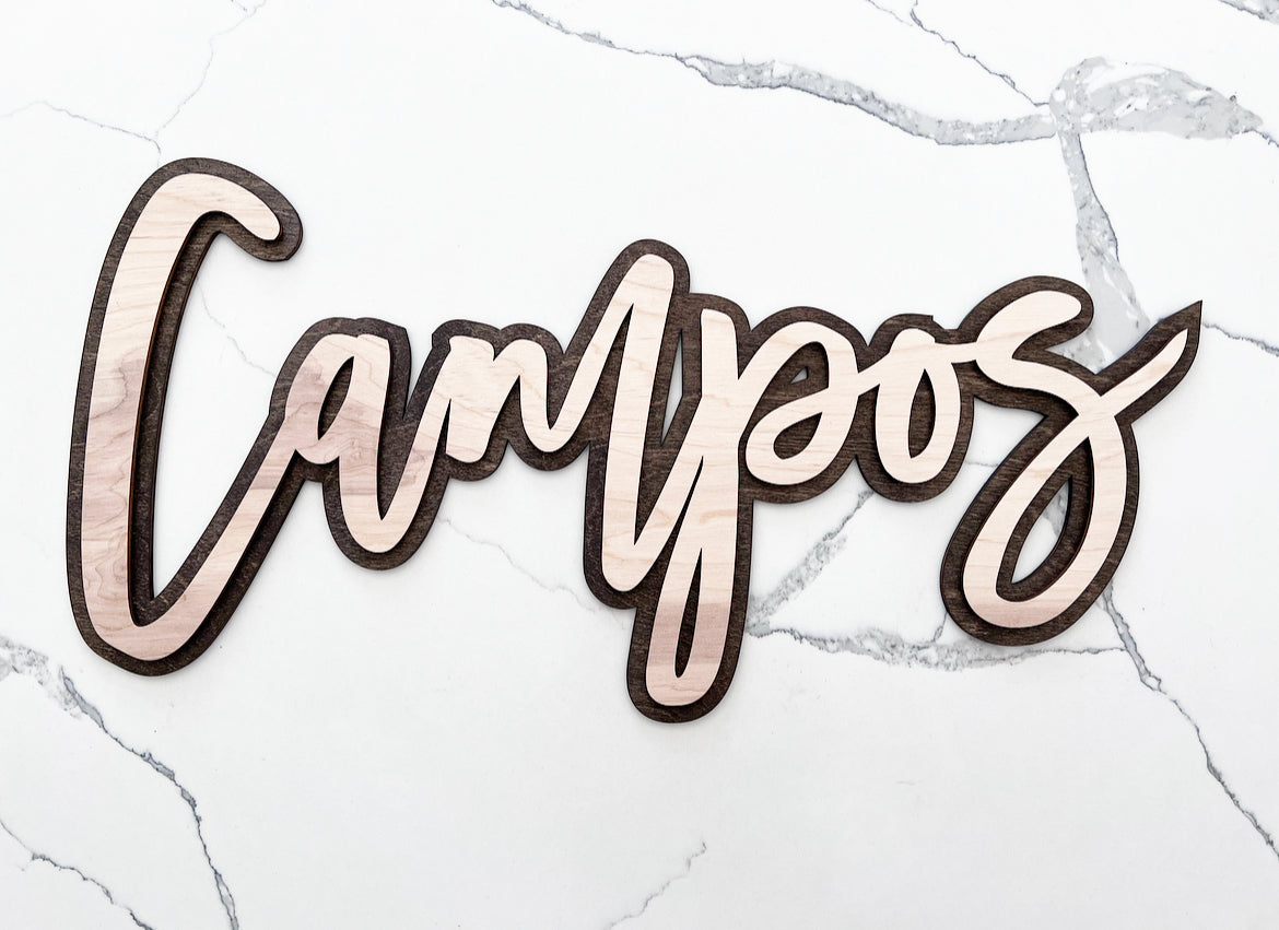 Custom 3D name sign-CarpenterFarmhouse