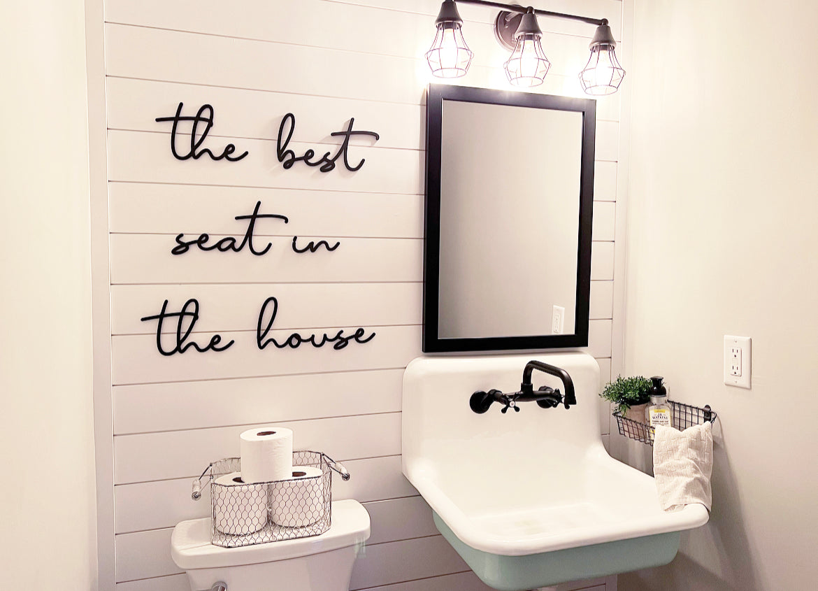 The Best Seat in The House Bathroom Sign-CarpenterFarmhouse