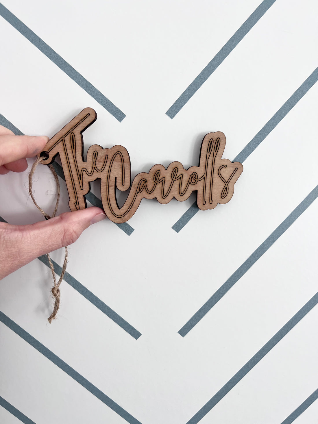 Last name stocking tag Christmas ornament-CarpenterFarmhouse