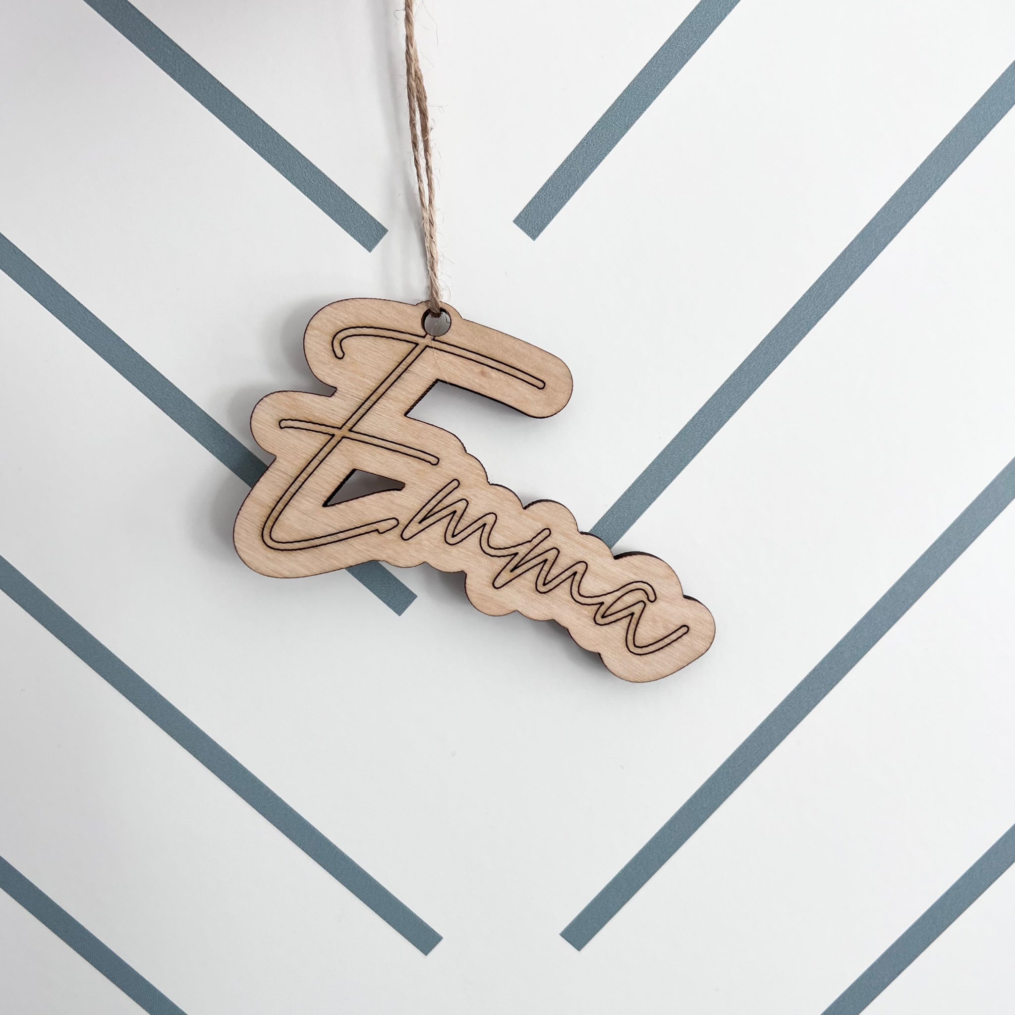 Single name stocking tag Christmas ornament-CarpenterFarmhouse