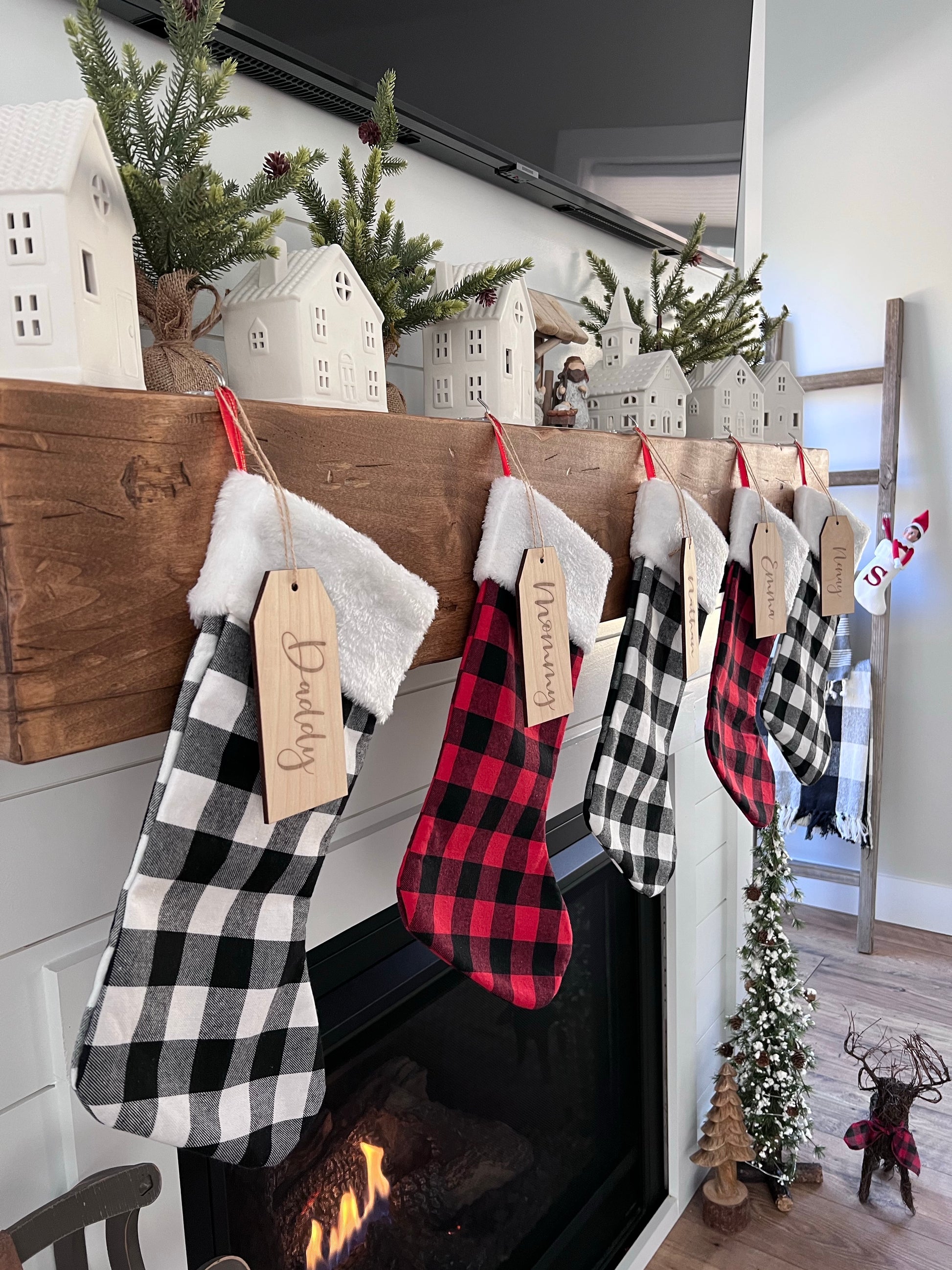 Personalized Stocking Name Tag-CarpenterFarmhouse