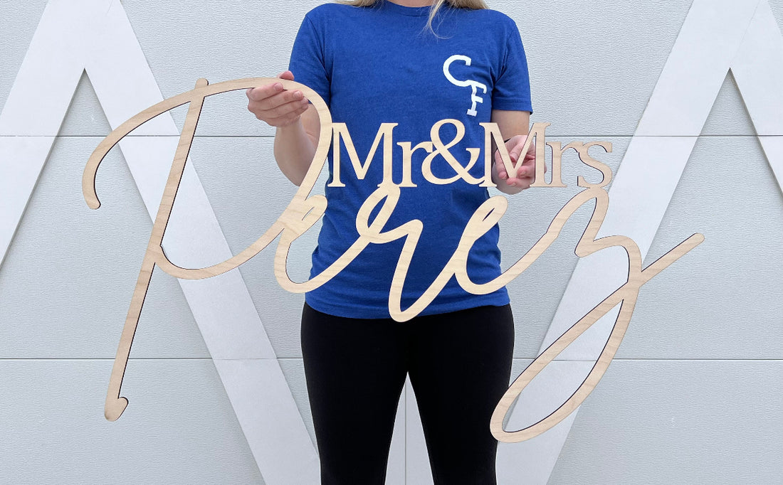 Mr & Mrs Last Name Sign-CarpenterFarmhouse