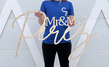 Mr & Mrs Last Name Sign-CarpenterFarmhouse
