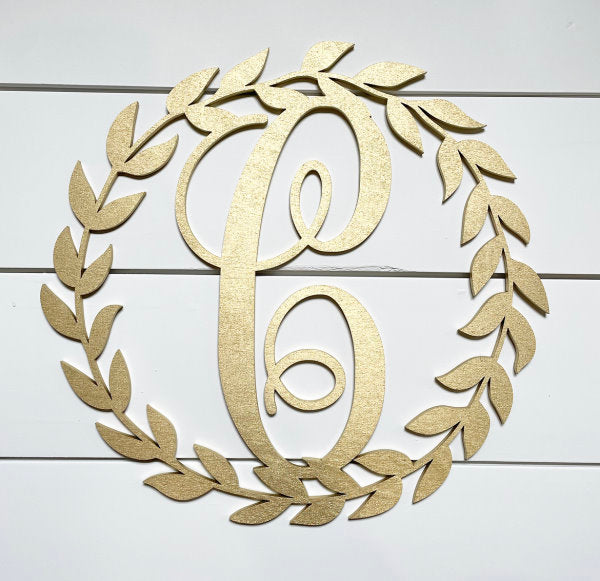 Initial Monogram door hanger-CarpenterFarmhouse