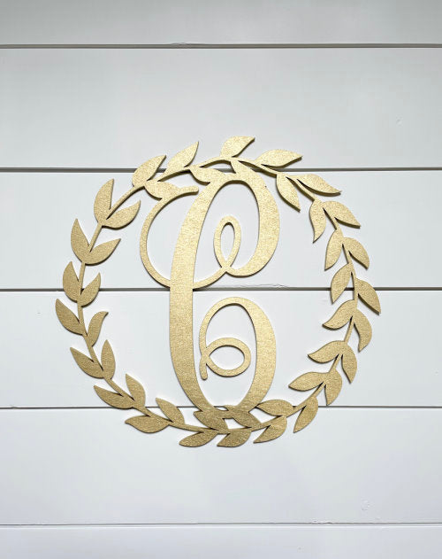 Initial Monogram door hanger-CarpenterFarmhouse