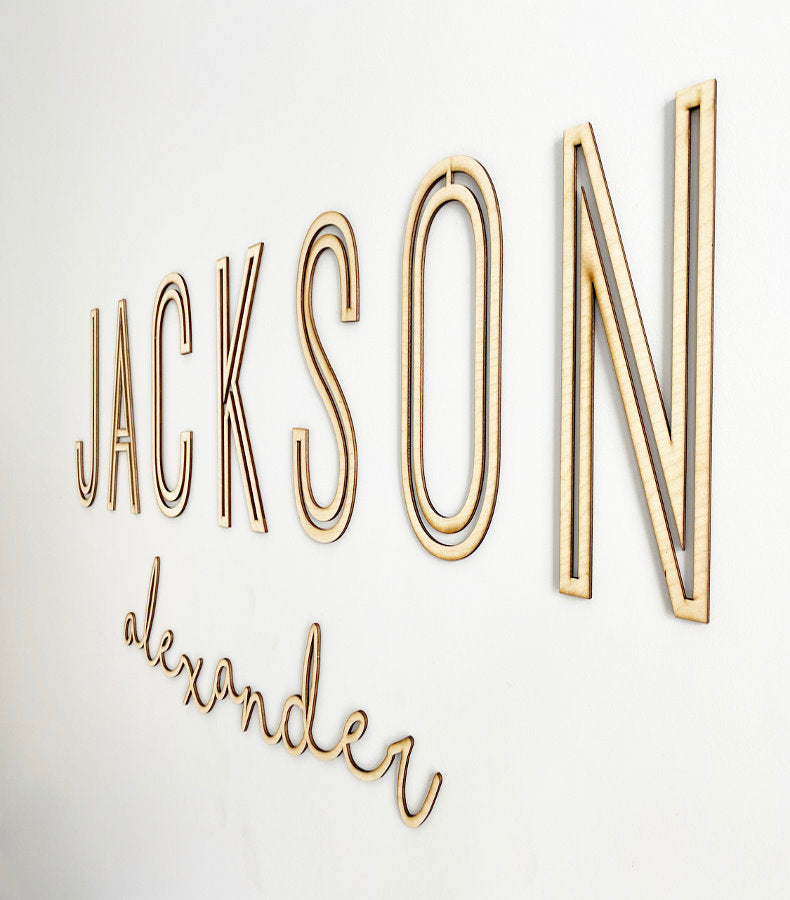 Custom Nursery Wood Name Sign-CarpenterFarmhouse