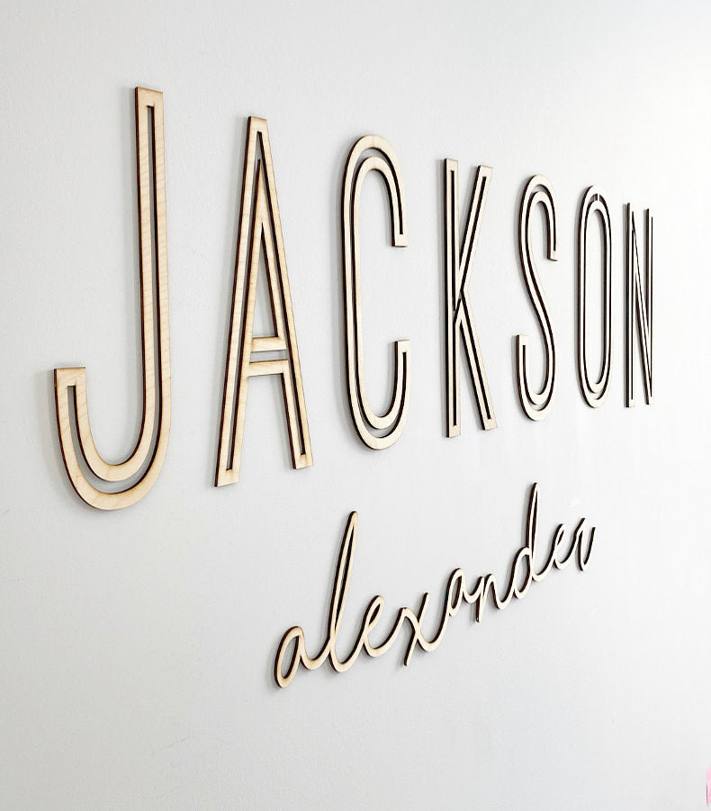 Custom Nursery Wood Name Sign-CarpenterFarmhouse