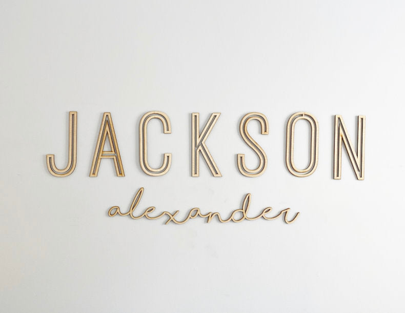 Custom Nursery Wood Name Sign-CarpenterFarmhouse