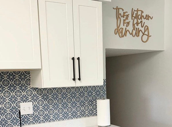 This Kitchen Is For Dancing Wooden Sign-CarpenterFarmhouse
