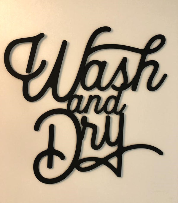 Wash and Dry Wood Sign-CarpenterFarmhouse