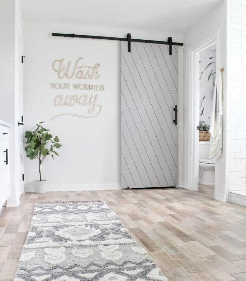 Wash Your Worries Away Wooden Sign-CarpenterFarmhouse