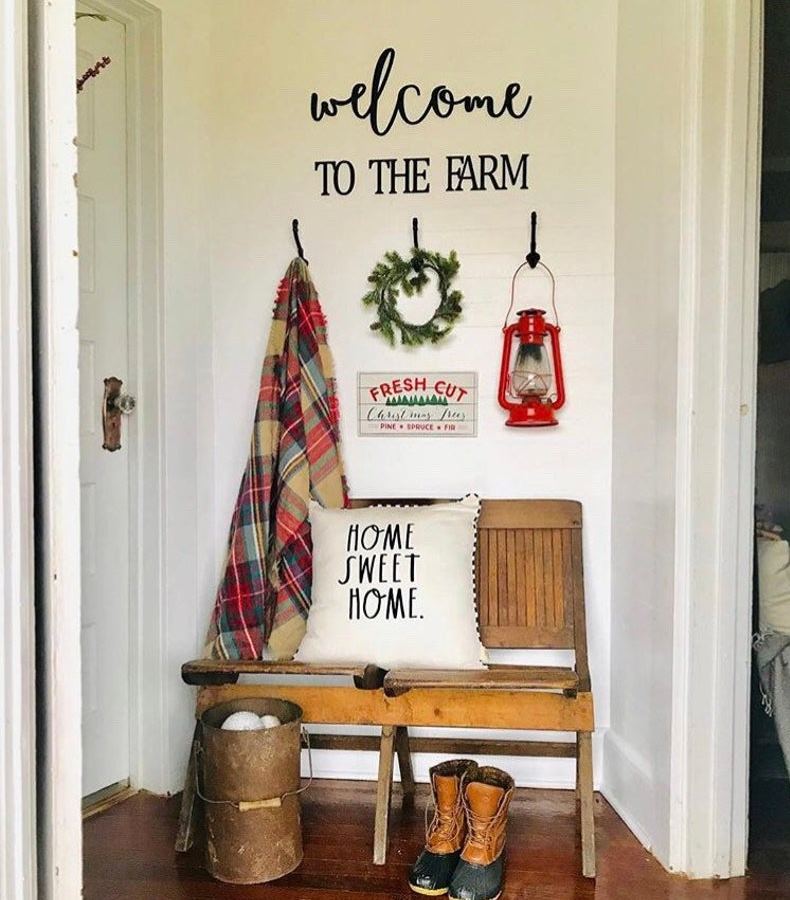 Welcome To The Farm Wood Sign-CarpenterFarmhouse
