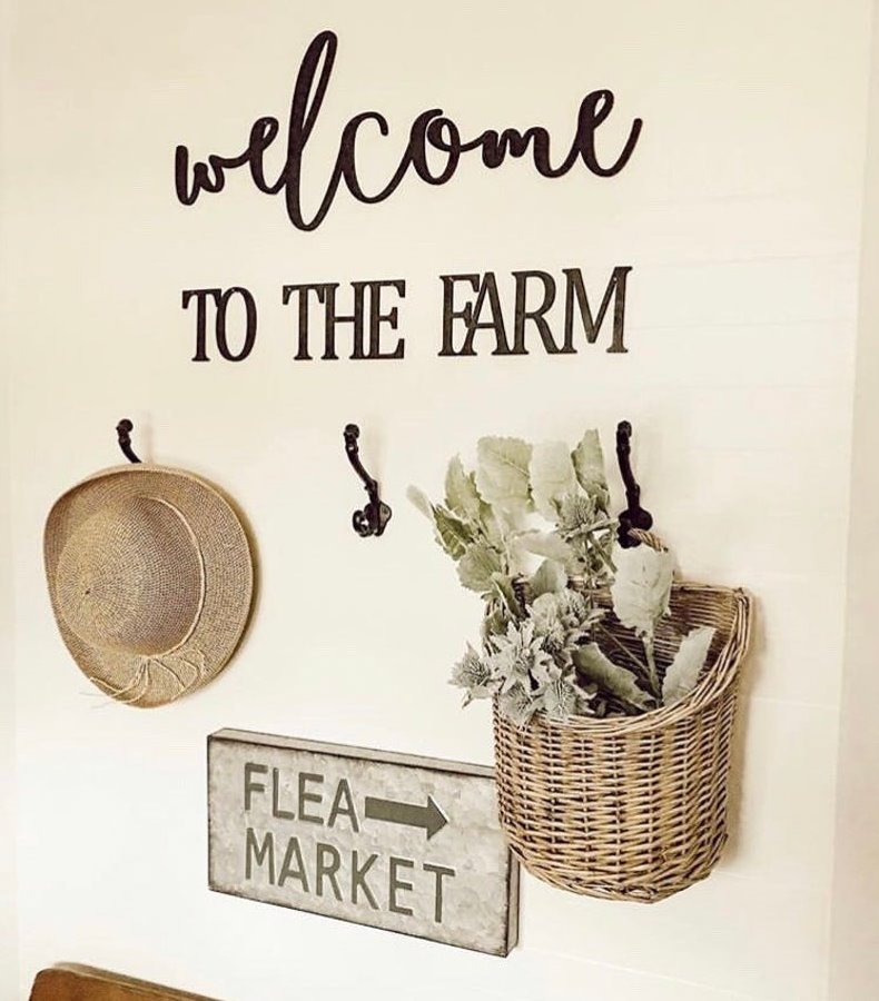 Welcome To The Farm Wood Sign-CarpenterFarmhouse